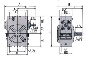 W Series worm gear reducer engineering construction