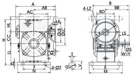 FCWDA FCWDS WDA WDS series worm reducer engineering detail
