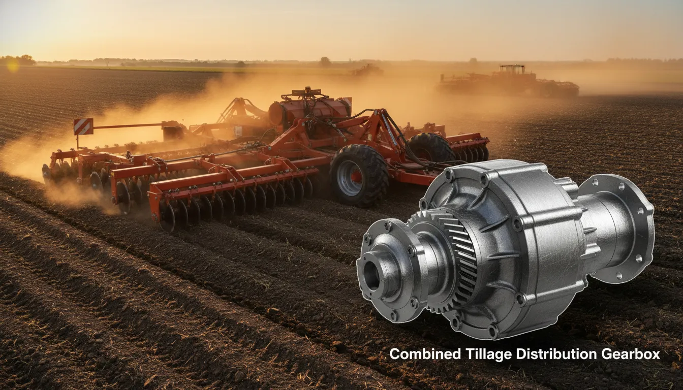 Ever-Power gearbox side-by-side with OEM unit on combined tiller