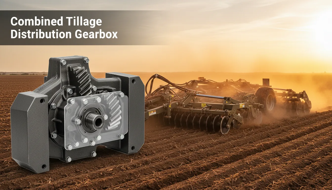 Cross-section view of Ever-Power combined tiller gearbox internals